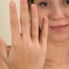 925 Sterling Silver Opal and Diamond Engagement Ring - Image 3