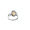 Ring with premium CZ opal and pave diamond detailing