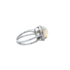 Opal and diamond ring with 2.04 CT TW opal