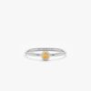 925 Sterling Silver Opal Bezel Ring - Image 2