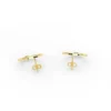 Modern sterling silver earrings with thick gold plating