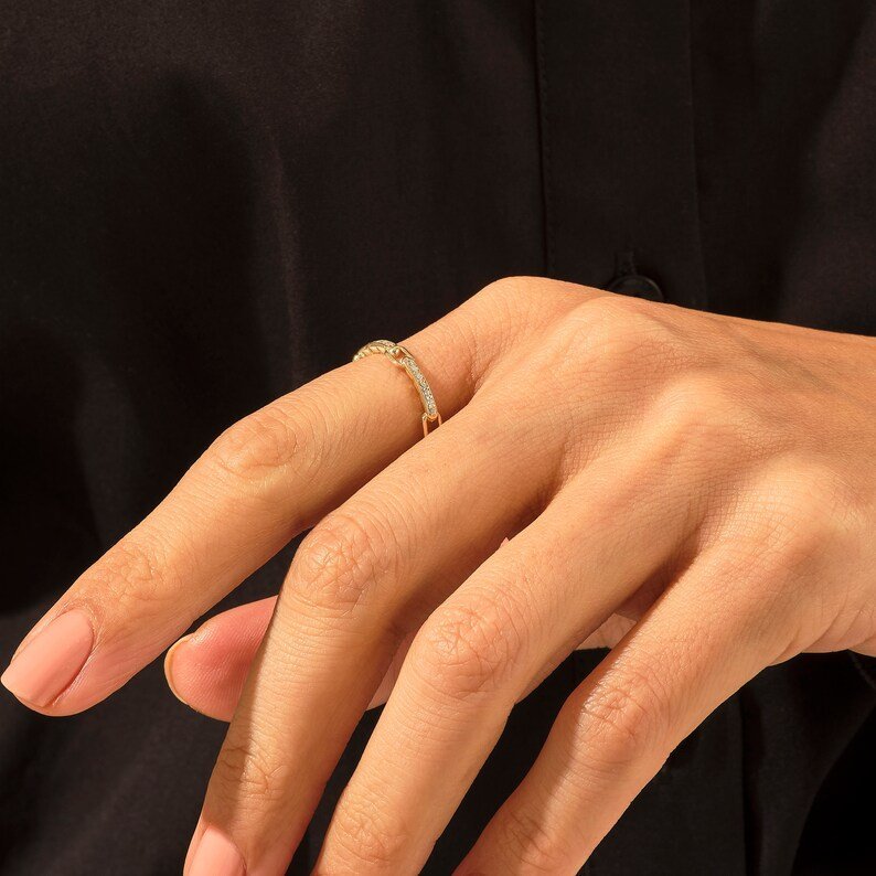 925 Sterling Silver Open Link Band Ring