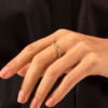 925 sterling silver open link ring with a slim chain-inspired design