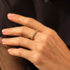 Open link ring with thick gold plating and refined finish