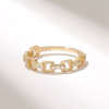 Minimal ring with an open link detail and modern silhouette