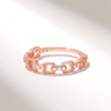 Slim open link ring with a 1.65 mm band thickness