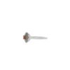 925 Sterling Silver Orange Sapphire and Diamond Ring - Image 2