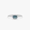 925 Sterling Silver Oval Blue Topaz Ring - Image 2
