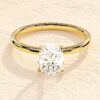 Oval Engagement Ring in 925 Sterling Silver / 1 ct Oval Diamond Engagement Rings