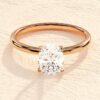 Oval Engagement Ring in 925 Sterling Silver / 1 ct Oval Diamond Engagement Rings - Image 4