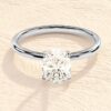 Oval Engagement Ring in 925 Sterling Silver / 1 ct Oval Diamond Engagement Rings - Image 5