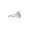 925 Sterling Silver Oval Cut Aquamarine Diamond Solitaire Ring - Image 4
