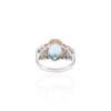 925 Sterling Silver Oval Cut Aquamarine Diamond Solitaire Ring - Image 5
