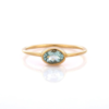 925 Sterling Silver Oval Cut Aquamarine Ring