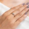 925 Sterling Silver Oval Cut Aquamarine Ring - Image 2