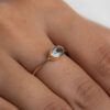 925 Sterling Silver Oval Cut Aquamarine Ring - Image 6