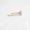 925 Sterling Silver Oval Cut Champagne Diamond Ring - Image 3