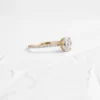 925 Sterling Silver Oval Cut Champagne Diamond Ring - Image 4