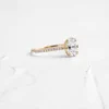 925 Sterling Silver Oval Cut Champagne Diamond Ring - Image 6