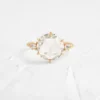 925 Sterling Silver Oval Cut Diamond Engagement Ring