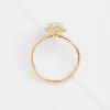 Sterling silver ring with thick gold plating and oval stone