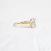 925 Sterling Silver Oval Cut Diamond Engagement Ring - Image 4