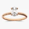 925 Sterling Silver Oval Cut Dimond Engagement Ring/Oval Solitaire Dimond Ring - Image 4