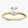 925 Sterling Silver Oval Cut Dimond Engagement Ring/Oval Solitaire Dimond Ring - Image 5