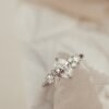 925 Sterling Silver ring with oval premium CZ diamond