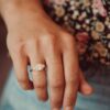 Elegant ring with a classic oval stone and clean band