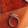 925 Sterling Silver ring with thick gold plating and CZ stone