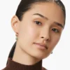 Jade hoop earrings with a refined bezel setting