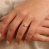 925 Sterling Silver Oval Diamond and Pink Sapphire - Image 4