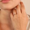 925 Sterling Silver Oval Diamond and Pink Sapphire - Image 5