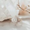 Oval ring with premium CZ diamond and solitaire setting