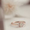 Elegant ring with refined oval-shaped stone design