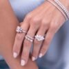 925 Sterling Silver Oval Multi Pear and Marquise Ring - Image 2