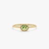 925 Sterling Silver Oval Peridot Ring