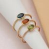 925 Sterling Silver Oval Peridot Ring - Image 6