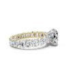 925 Sterling Silver Oval & Round Diamond Engagement Ring - Image 3