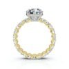 925 Sterling Silver Oval & Round Diamond Engagement Ring - Image 4