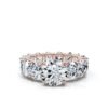 925 Sterling Silver Oval & Round Diamond Engagement Ring - Image 6