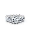 925 Sterling Silver Oval & Round Diamond Engagement Ring - Image 7