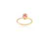 Oval ruby ring with 6.3 x 5 mm stone