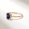 Elegant sapphire ring with refined diamond-accented setting