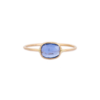 925 Sterling Silver Oval Sapphire Ring