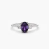 Oval 6x4 mm amethyst ring design