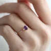 925 sterling silver ring with refined bezel setting