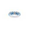 925 Sterling Silver Oval Turquoise And Diamond Ring - Image 6