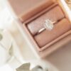 Oval ring with pave-set premium CZ diamond details